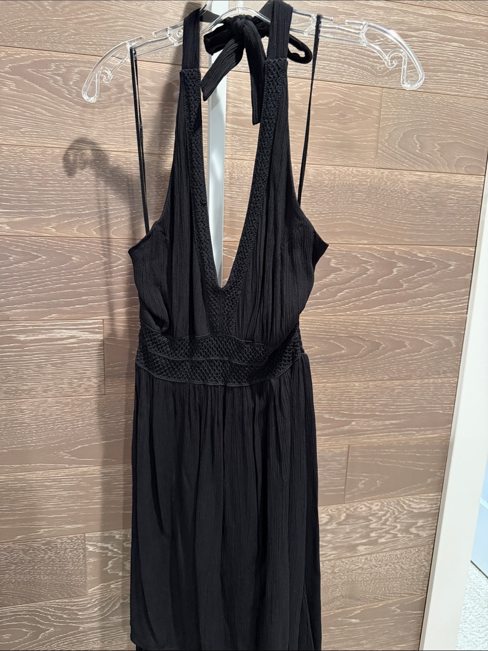 Gauze Halter Dress with Smocking